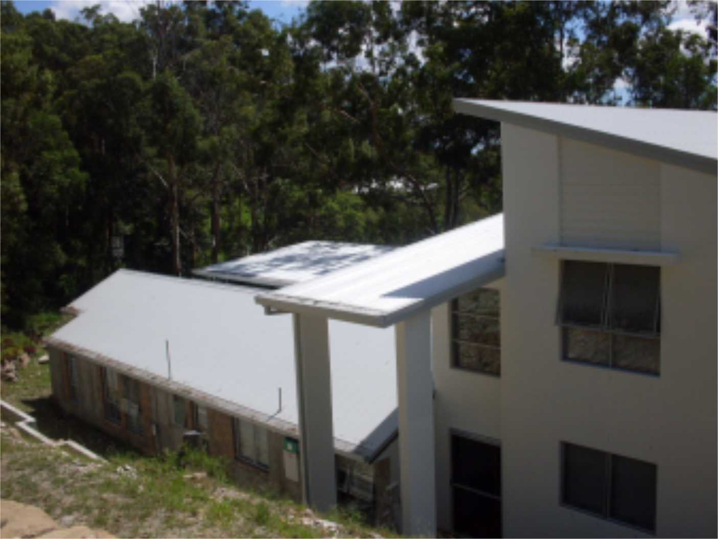 re-roof completed, with flashing